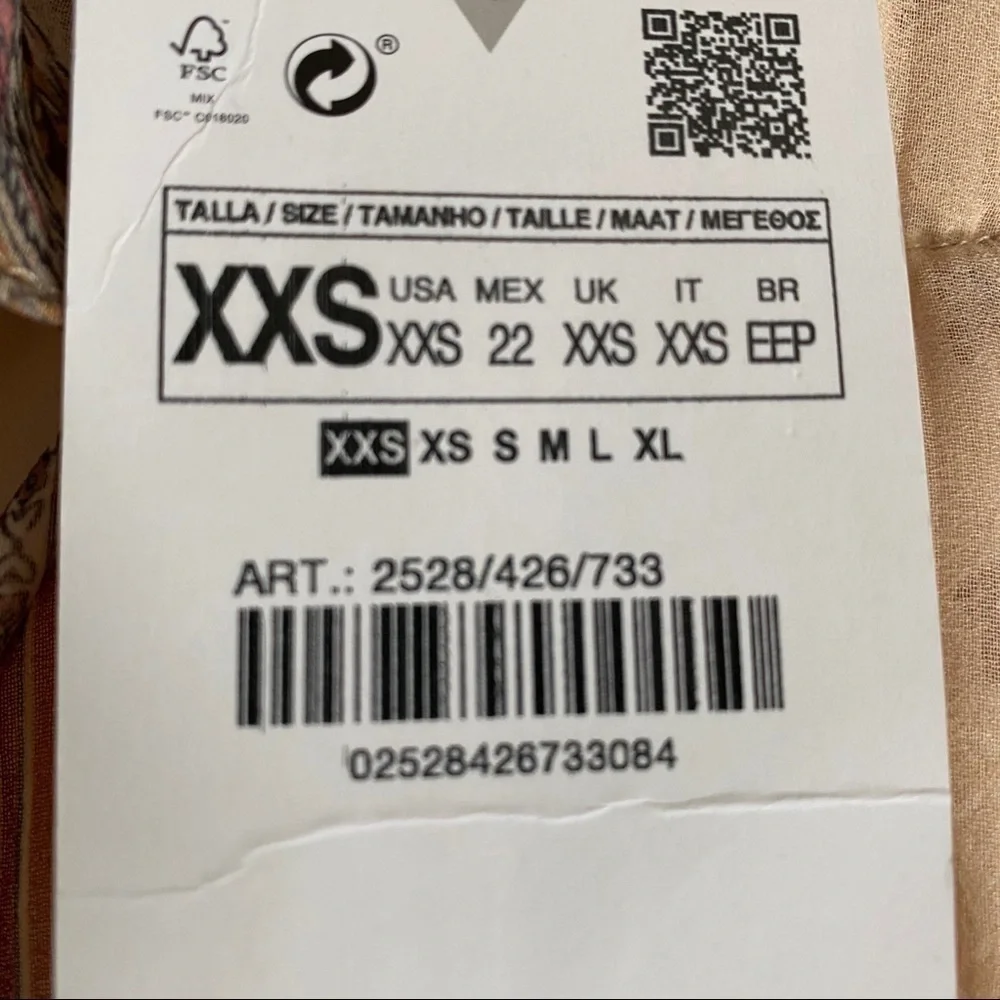NWT ZARA dress size XXS